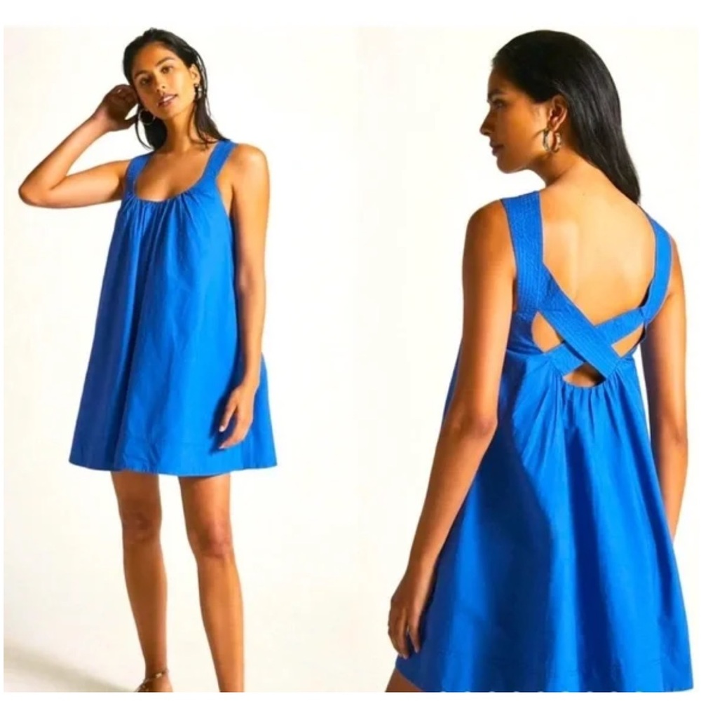 Anthropologie Maeve Blue Babydoll Dress